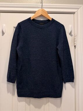 Talbots Pure Cashmere Sweater Blue 3/4 Sleeves Quiet Luxury Capsule Preppy Sz S